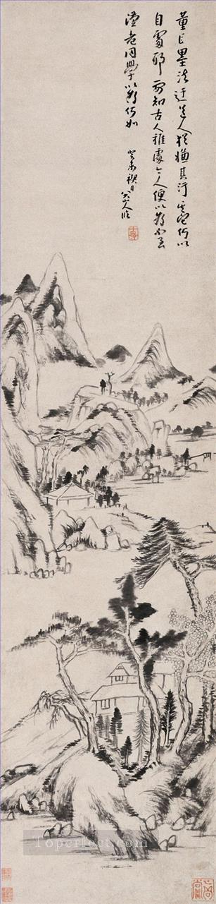 landscape dong yuan and juran style old China ink Oil Paintings